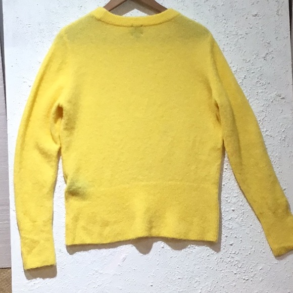 H&M wool alpaca  blend soft yellow knit sweater M - Picture 3 of 5